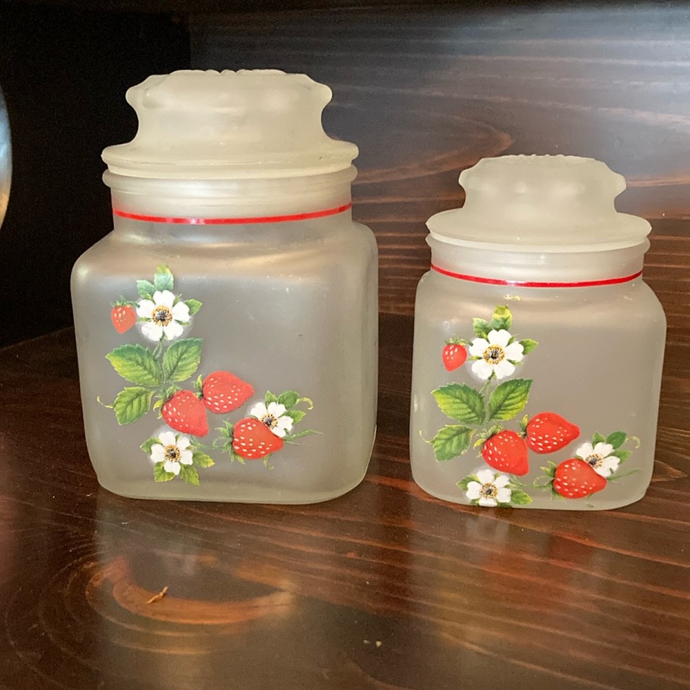 Vintage anchor, hocking canisters